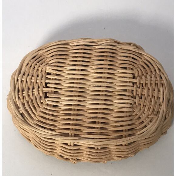 Vintage Sleeping Cat and Mouse Wicker Basket Figurine Plaid Cushion Kitten - Picture 11 of 11